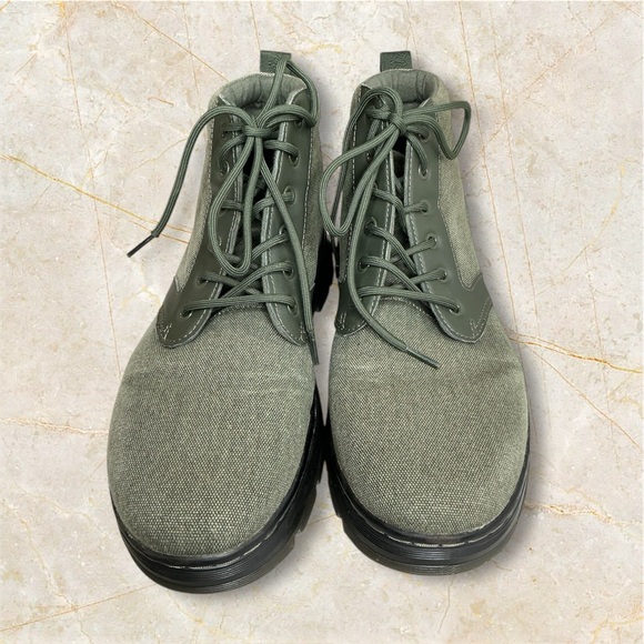 Dr Doc Martens Mens Sz 11 Bonny Green Canvas Lace Up Chukka Combat Boots EUC - Picture 4 of 10